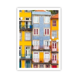 Affiche - Poster - Couleurs de vieille ville - 70x100 cm