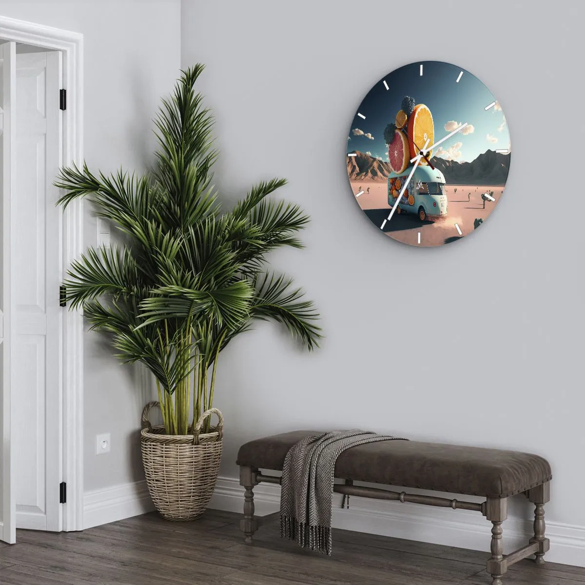 Horloge murale - Pendule murale - Le goût des vacances - 40x40 cm