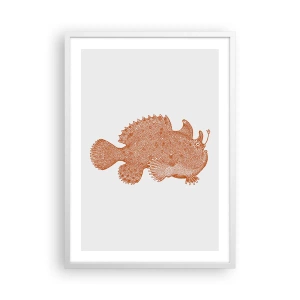 Affiche dans un cadre blanc - Poster - Et pourtant un poisson - 50x70 cm