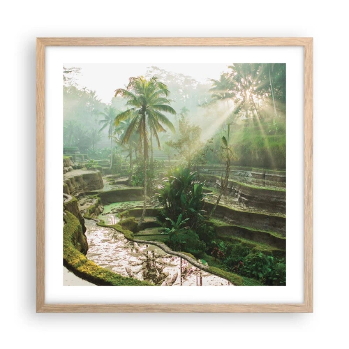 Affiche dans un chêne clair - Poster - Grandir au soleil - 50x50 cm