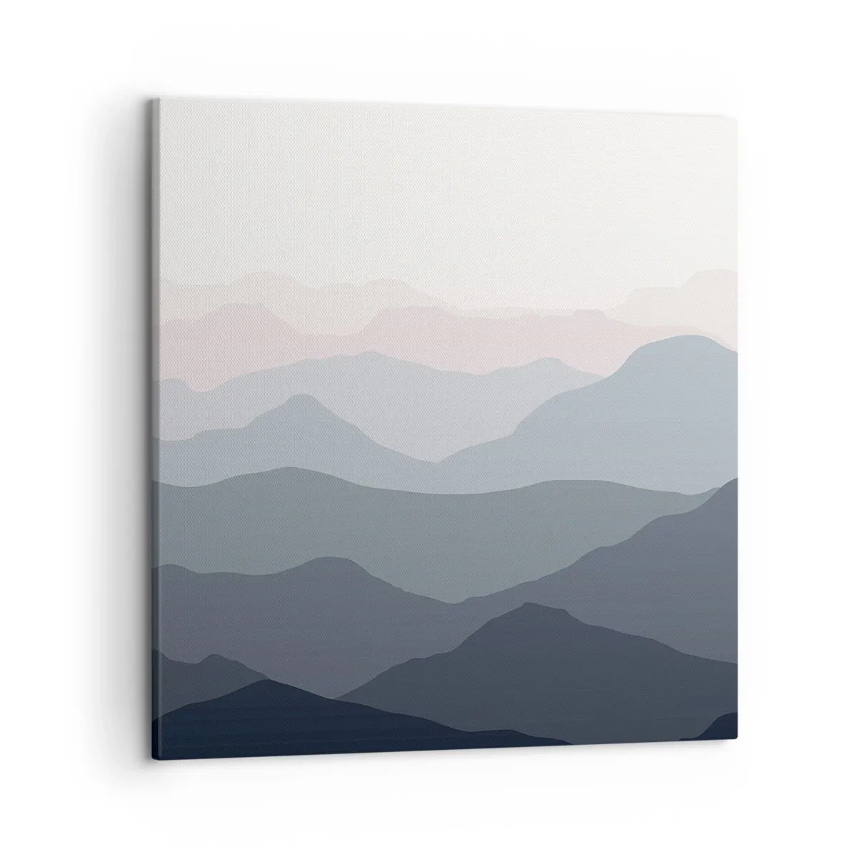 Impression sur toile - Image sur toile - Vagues de montagnes - 50x50 cm