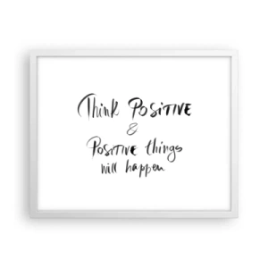 Affiche dans un cadre blanc - Poster - Comment vivre? - 50x40 cm