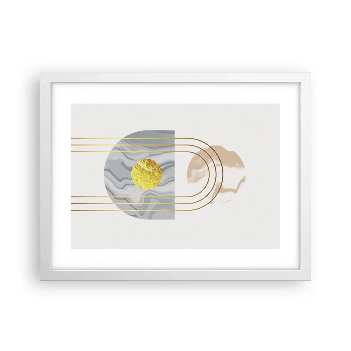 Affiche dans un cadre blanc - Poster - Clareté et brillance - 40x30 cm