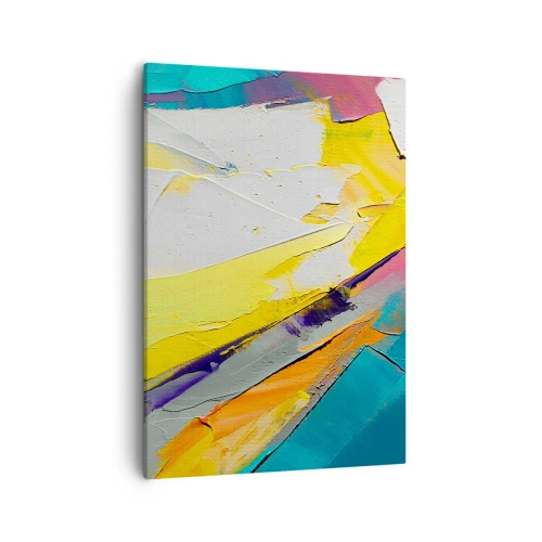 Impression sur toile - Image sur toile - Une composition abstraite aux couleurs intenses - 50x70cm - Anatomie du monde - Décoration murale moderne pour le salon et la chambre ARTTOR