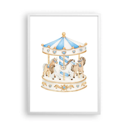 Affiche dans un cadre blanc - Poster - Douce enfance - 50x70 cm