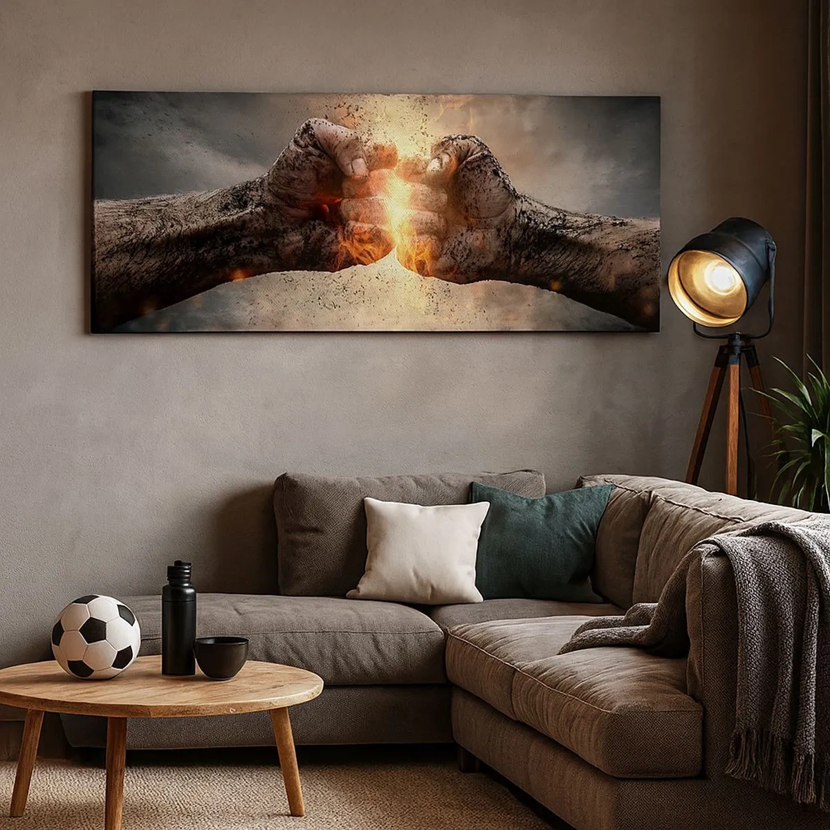 Impression sur toile - Image sur toile - Lève-toi pour le combat - 100x40 cm
