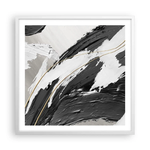 Affiche dans un cadre blanc - Poster - L'abstraction à grande échelle - 60x60 cm