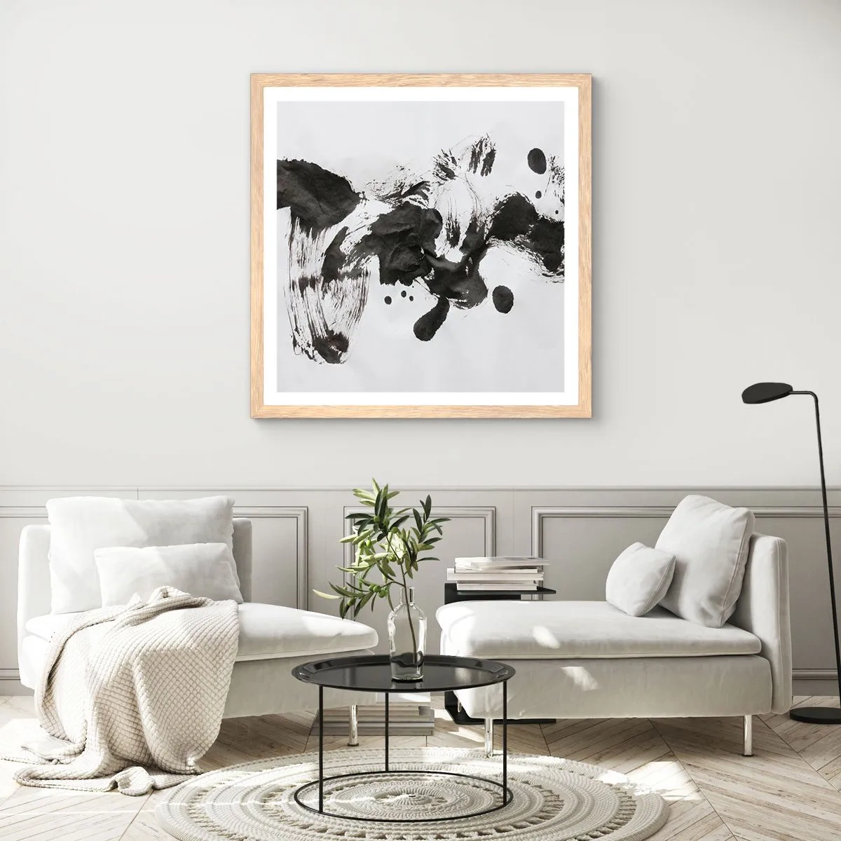 Affiche dans un chêne clair - Poster - De la méthode dans la folie ? - 40x40 cm