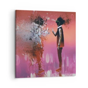 Impression sur toile - Image sur toile - Pouvez-vous regarder à l'intérieur de vous-même ? - 60x60 cm