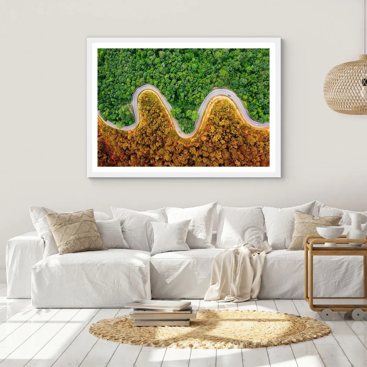 Affiche dans un cadre blanc - Poster - Frontieres et differences - 100x70 cm