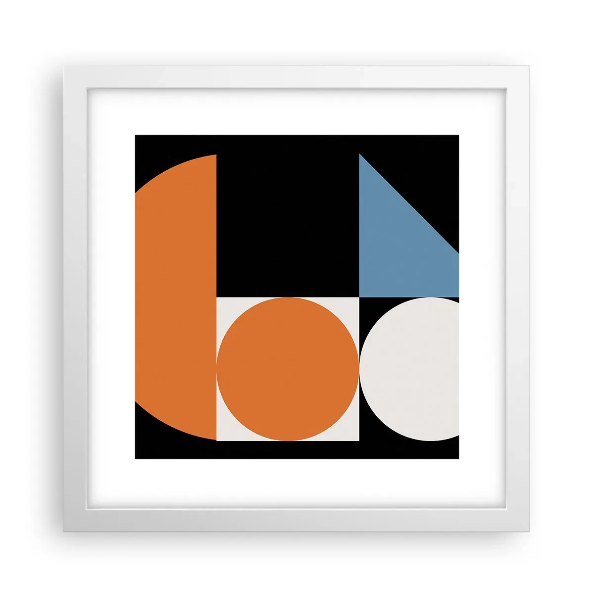 Affiche dans un cadre blanc - Poster - Rangement de figures - 30x30 cm