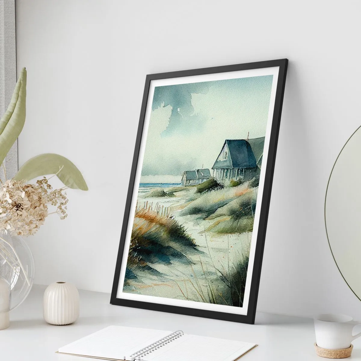 Affiche dans un cadre noir - Poster - Loin de l'agitation - 30x40 cm