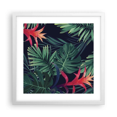 Affiche dans un cadre blanc - Poster - immergé dans la nature - 40x40 cm