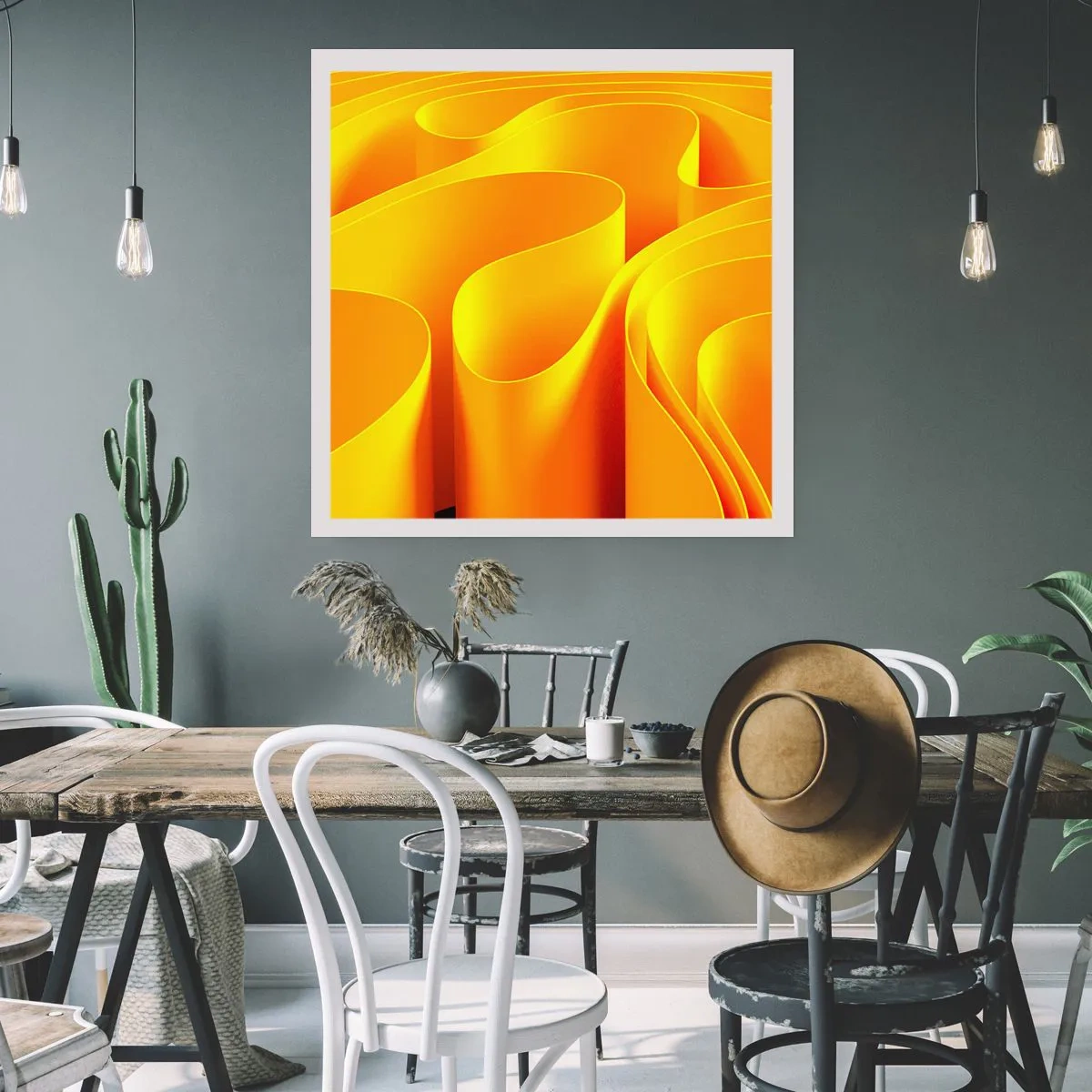 Affiche - Poster - Comme les vagues du soleil - 30x30 cm