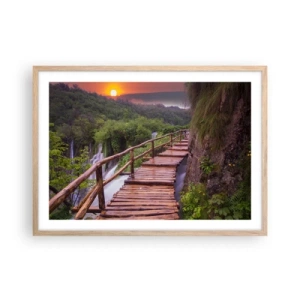 Affiche dans un chêne clair - Poster - La beauté au-delà de la croyance - 70x50 cm