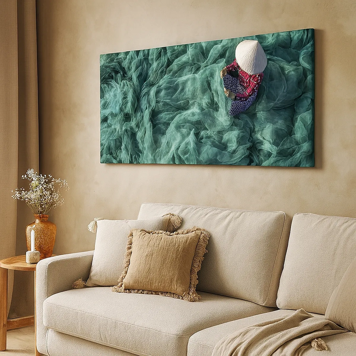 Impression sur toile - Image sur toile - Dans une mer de filet - 30x30 cm