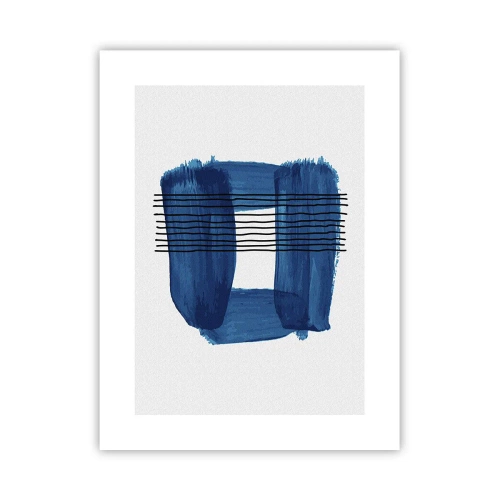 Affiche - Poster - Composition noire-bleue - 30x40 cm