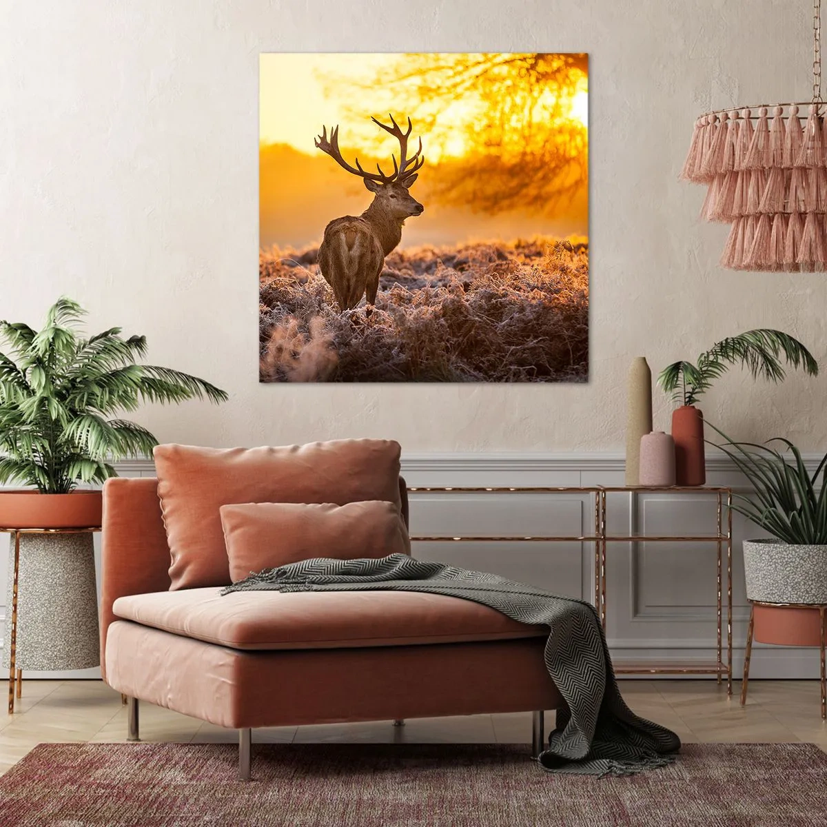 Impression sur toile - Image sur toile - Roi de la forêt automnal - 50x50 cm