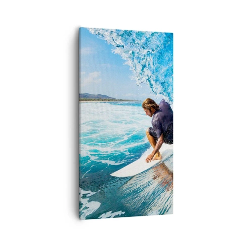 Impression sur toile - Image sur toile - Danse avec les vagues - 55x100 cm