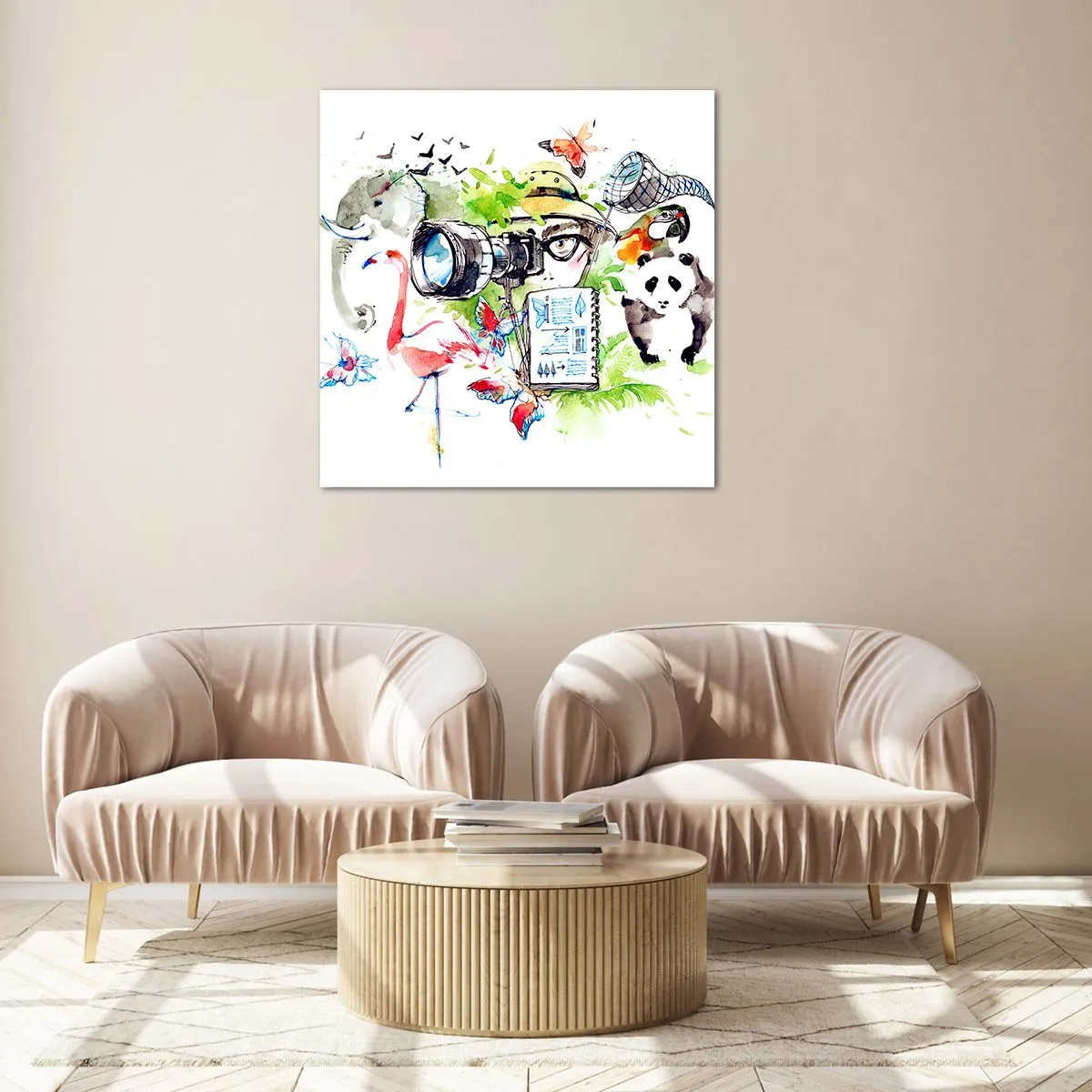 Impression sur verre - Image sur verre - Dans l'objectif d'un voyageu - 70x70 cm