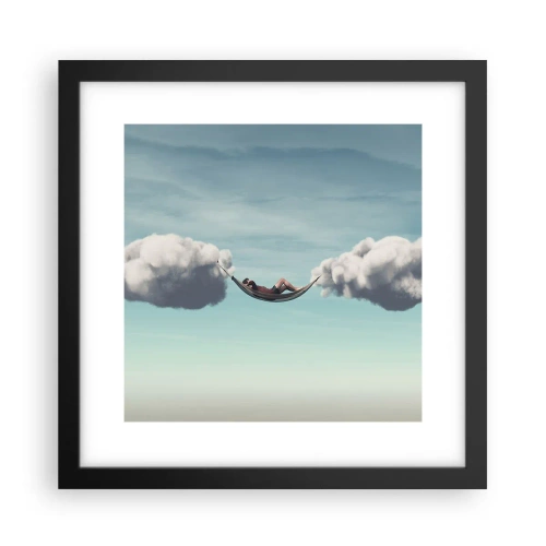 Affiche dans un cadre noir - Poster - Instant de bonheur - 30x30 cm