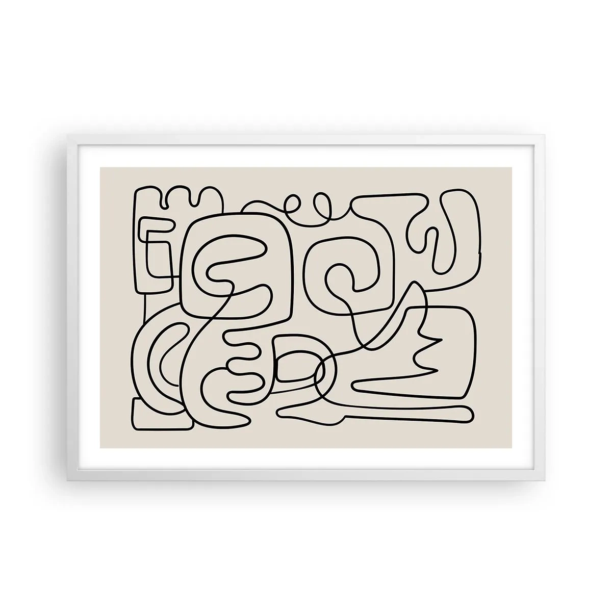 Affiche dans un cadre blanc - Poster - Suivez les indices - 70x50 cm