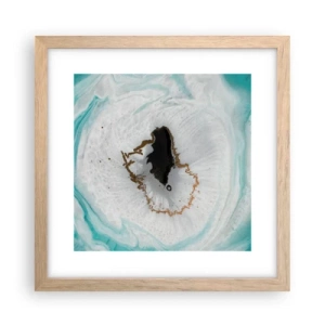 Affiche dans un chêne clair - Poster - Pénétrer à l'intérieur - 30x30 cm