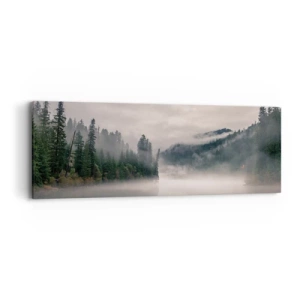 Impression sur toile - Image sur toile - Reflet dans le brouillard - 90x30 cm