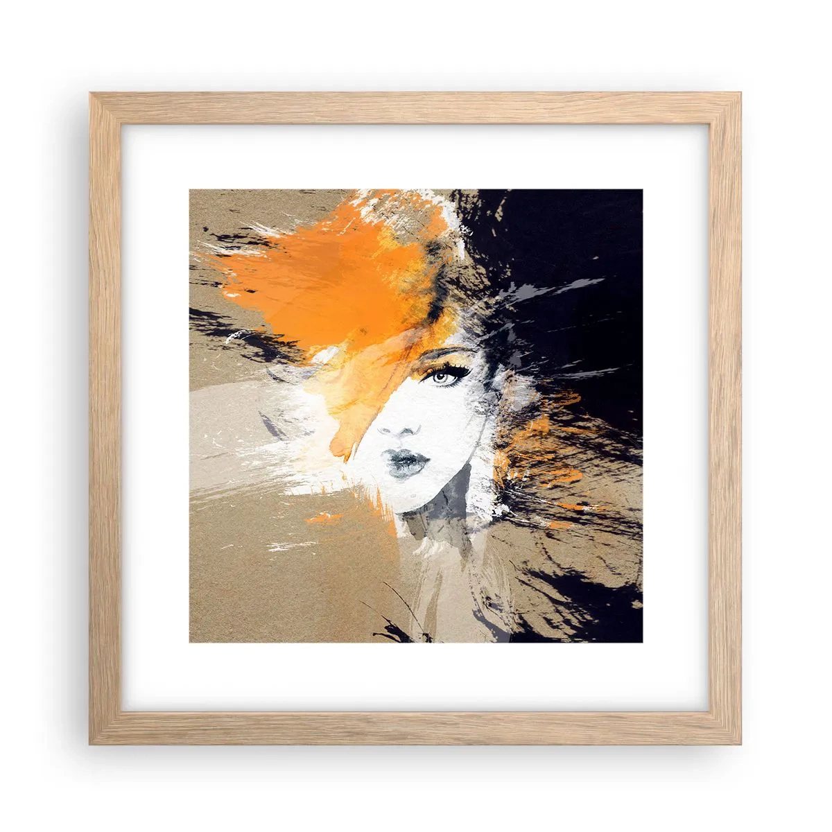 Affiche dans un chêne clair - Poster - Et la lumière fut - 30x30 cm