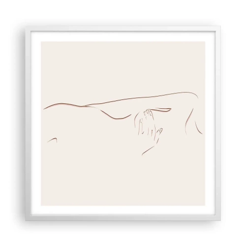 Affiche dans un cadre blanc - Poster - La forme du désir - 60x60 cm