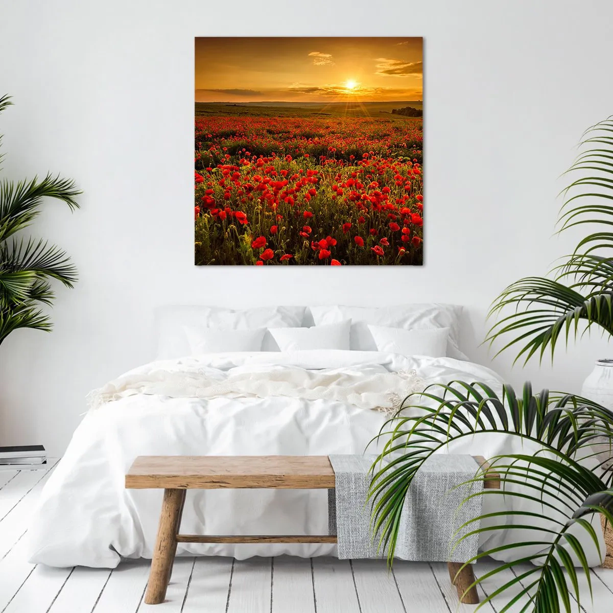 Impression sur toile - Image sur toile - Parmi les vagues des prairies bruissantes, parmi les fleurs du déluge - 40x40 cm