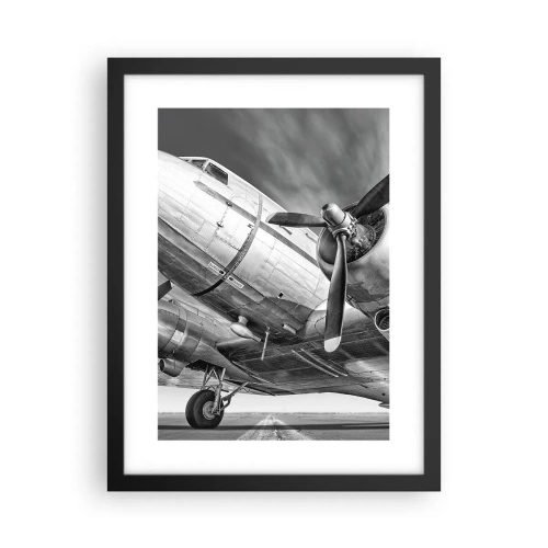 Affiche dans un cadre noir - Poster - Toujours prêt à voler - 30x40 cm