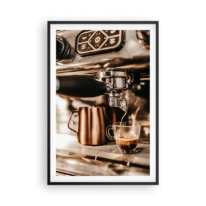 Affiche dans un cadre noir - Poster - Lueur de café - 61x91 cm