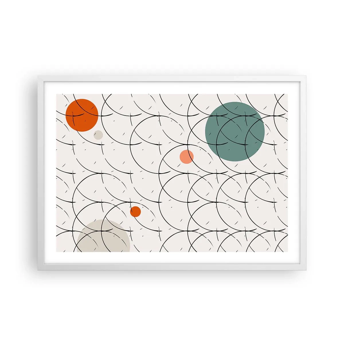 Affiche dans un cadre blanc - Poster - Dans l'esprit pop art - 70x50 cm