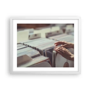 Affiche dans un cadre blanc - Poster - A la recherche d'émotions - 50x40 cm