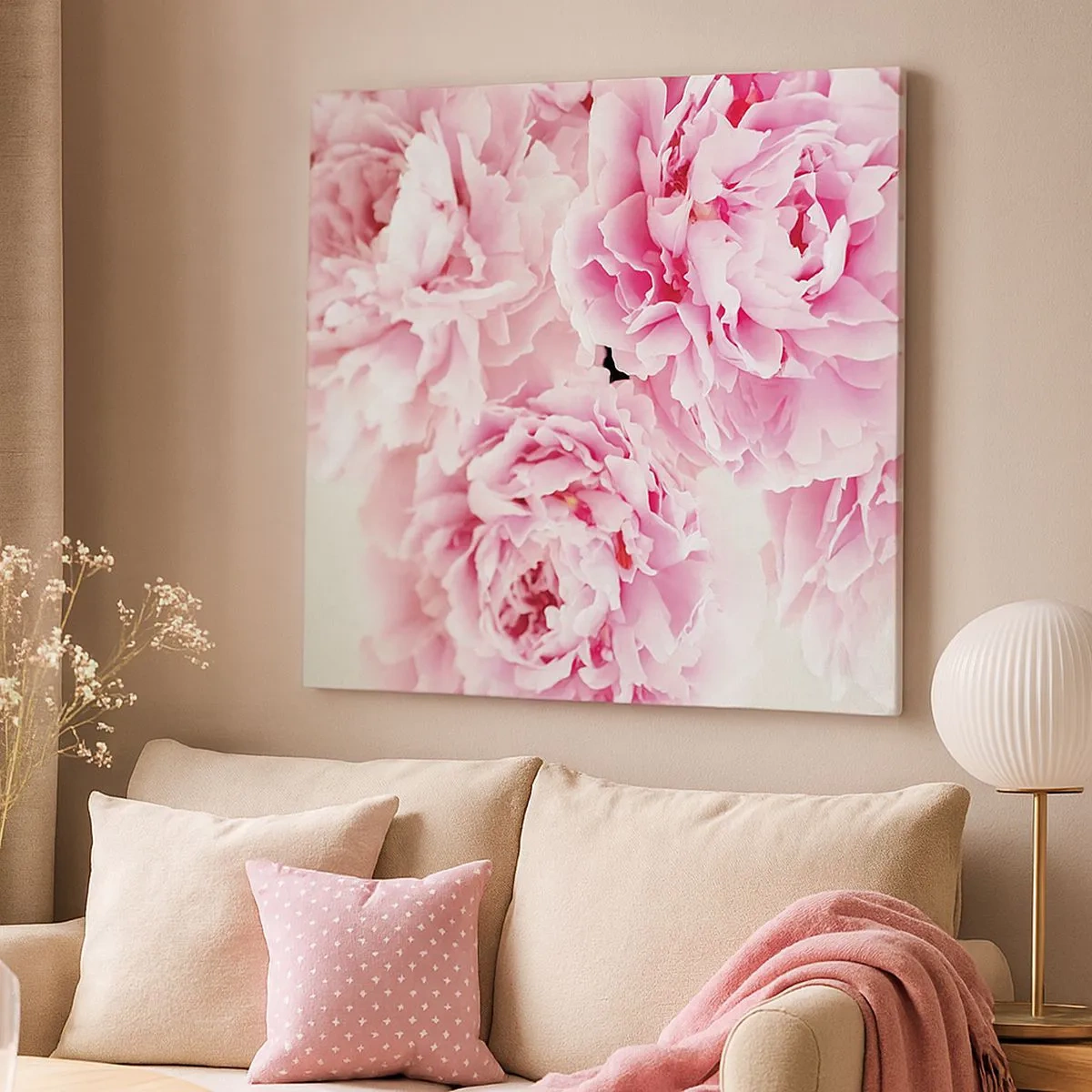 Impression sur toile - Image sur toile - En glamour rose - 30x30 cm