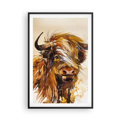 Affiche dans un cadre noir - Poster - Fierté du chasseur - 61x91 cm