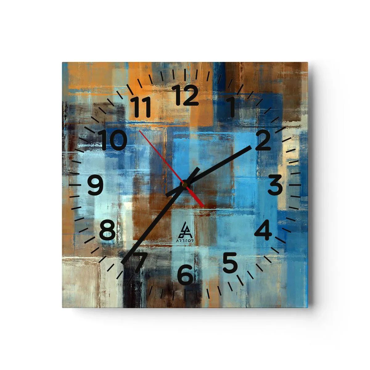 Horloge murale - Pendule murale - A travers le voile bleu - 40x40 cm