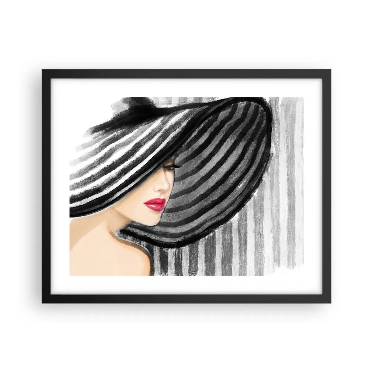 Affiche dans un cadre noir - Poster - Où te chercher ? - 50x40 cm