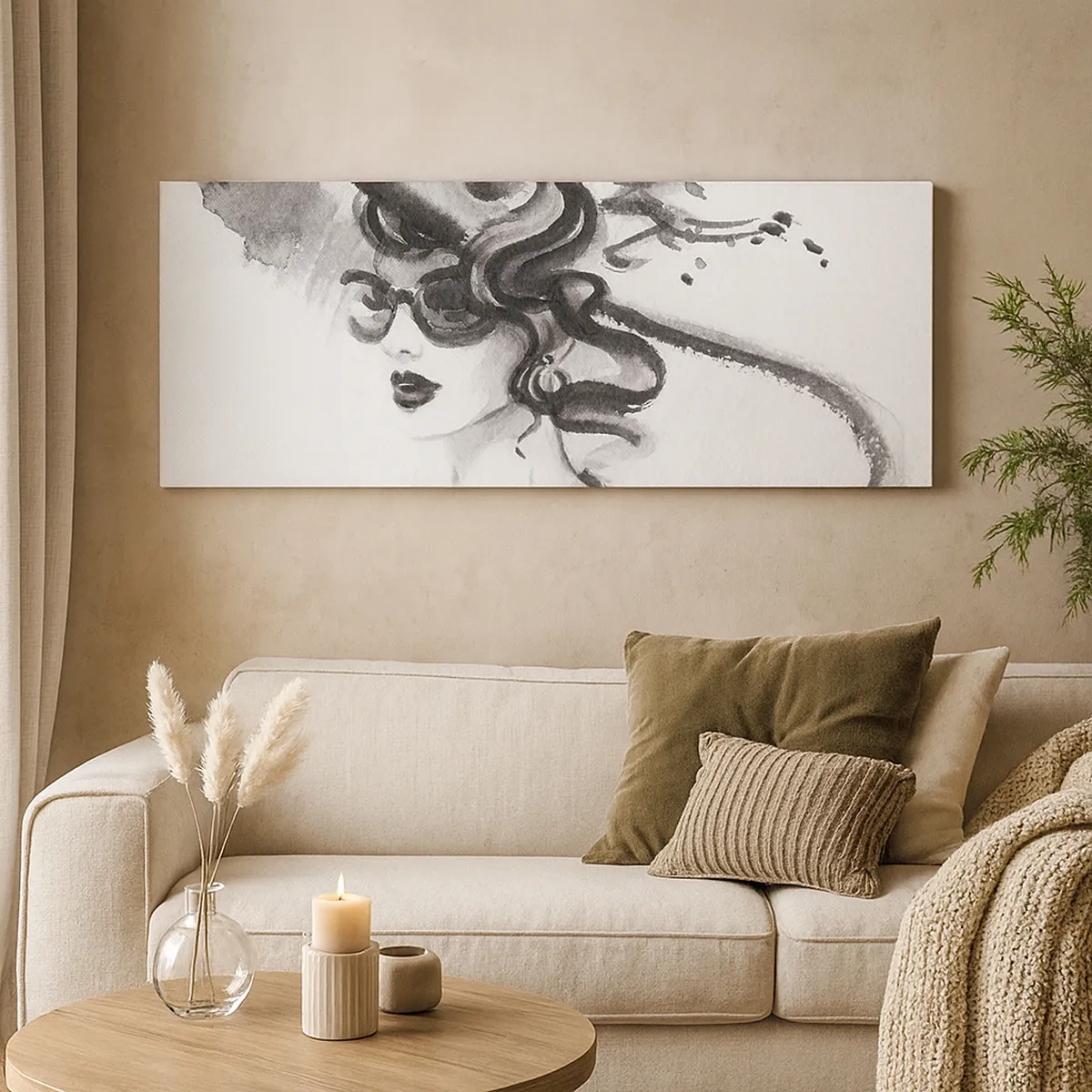 Impression sur toile - Image sur toile - Une dame de caractère - 30x30 cm