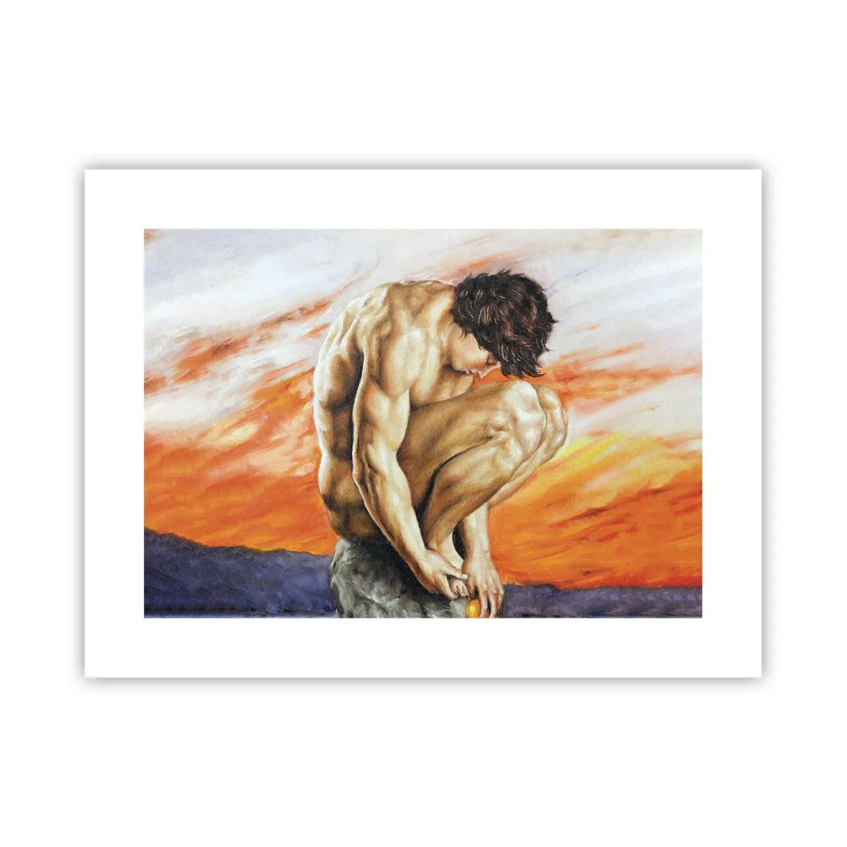 Affiche - Poster - Plongé dans ses pensées - 40x30 cm