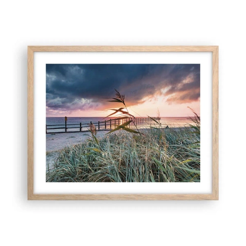 Affiche dans un chêne clair - Poster - Ça ne passe pas avec le vent - 50x40 cm