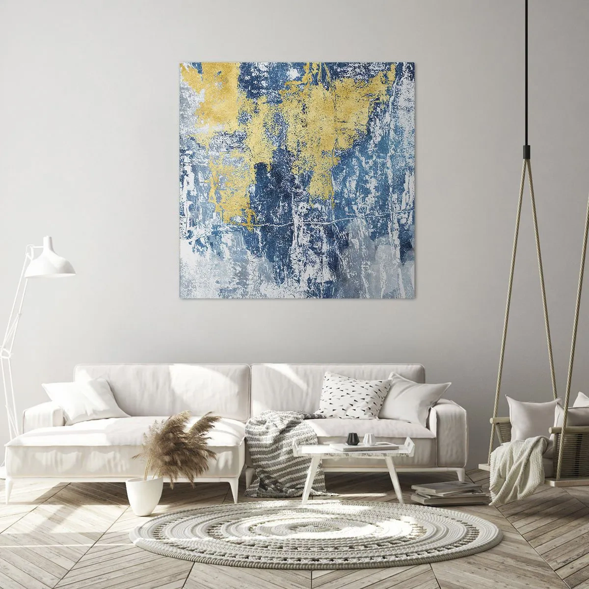 Impression sur toile - Image sur toile - Abstraction du temps - 70x70 cm