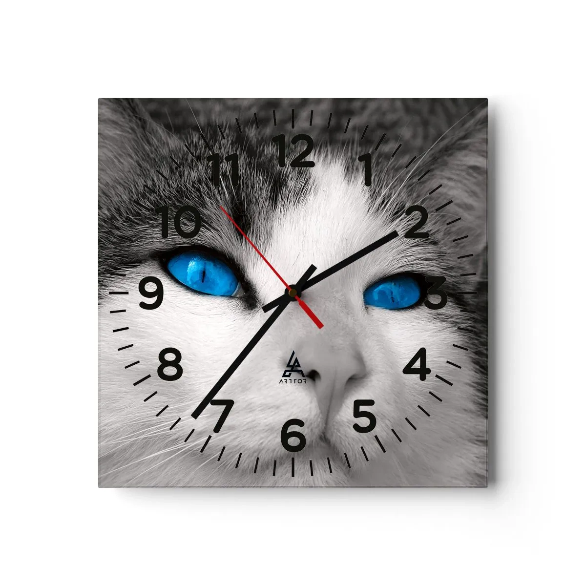 Horloge murale - Pendule murale - Yeux bleus inhabituels - 30x30 cm