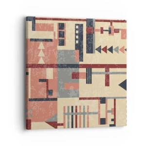 Impression sur toile - Image sur toile - Une combinaison de verticaux et d'horizontaux - 40x40 cm