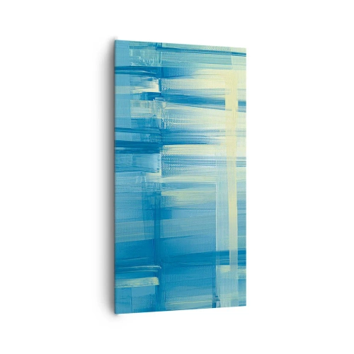 Impression sur toile - Image sur toile - Composition en turquoise - 65x120 cm