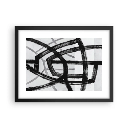 Affiche dans un cadre noir - Poster - Profondeur du bâtiment - 40x30 cm