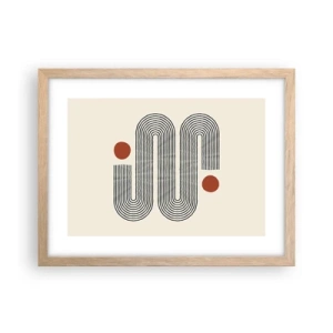 Affiche dans un chêne clair - Poster - Du début à la fin - 40x30 cm