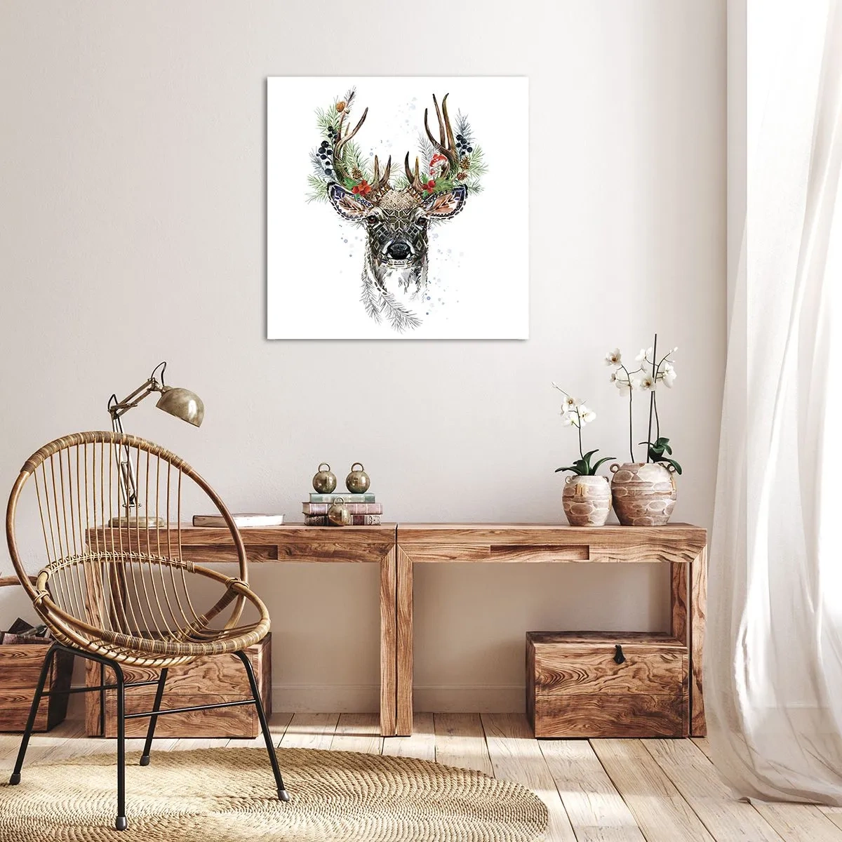 Impression sur toile - Image sur toile - En robe de fête - 70x70 cm