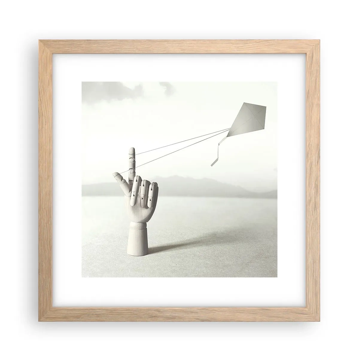 Affiche dans un chêne clair - Poster - Épreuve de force - 30x30 cm